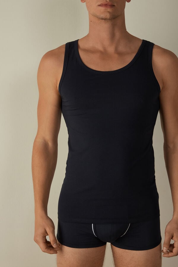 Intimssimi Crew Neck Tank Top μπλε | QGRUV99178