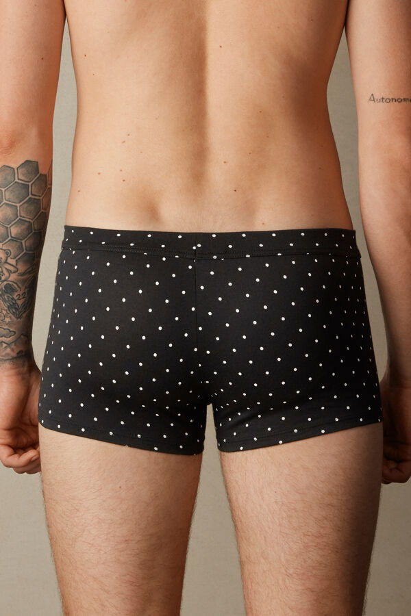 Intimssimi Dotted Boxers in Stretch Supima® βαμβακερα μαυρα | AGRWC57055