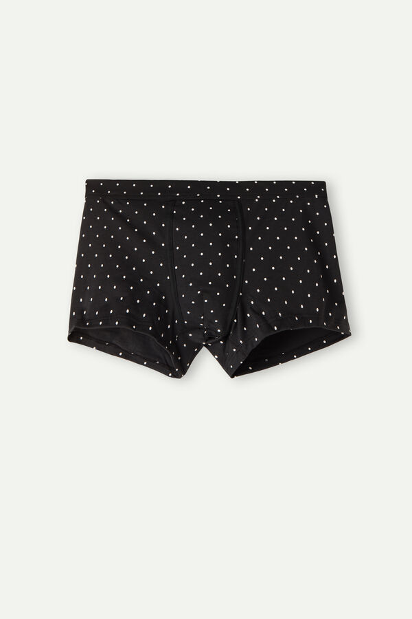 Intimssimi Dotted Boxers in Stretch Supima® βαμβακερα μαυρα | AGRWC57055