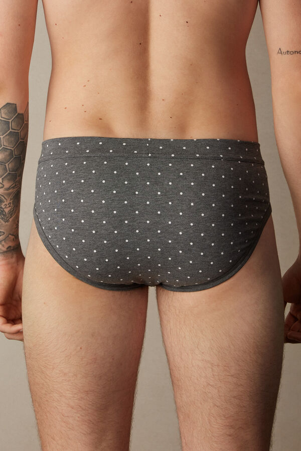 Intimssimi Dotted Briefs in Stretch Supima® βαμβακερα γκρι | GRJBT13328