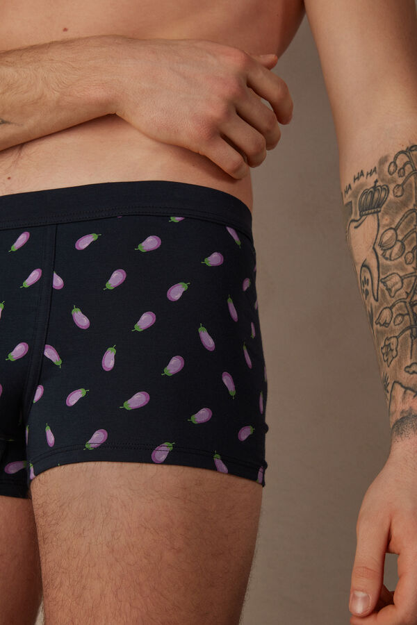 Intimssimi Eggplant Boxers in Stretch Supima® βαμβακερα μπλε | LGRTR28240