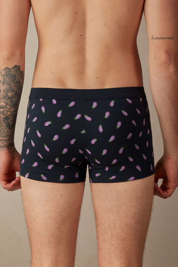 Intimssimi Eggplant Boxers in Stretch Supima® βαμβακερα μπλε | LGRTR28240