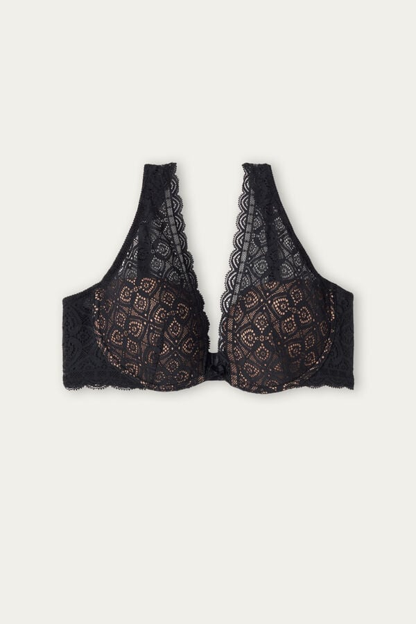 Intimssimi Elena Balconette Bra in δαντελα μαυρα | BGRSD49676