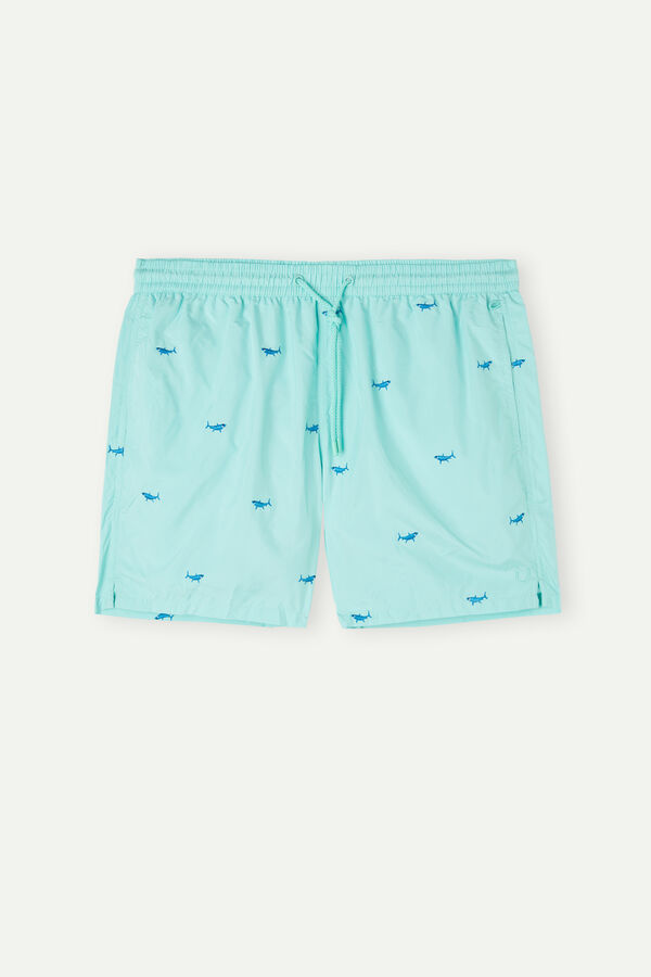 Intimssimi Embroidered Shark Swim Trunks Print | GGREC98710