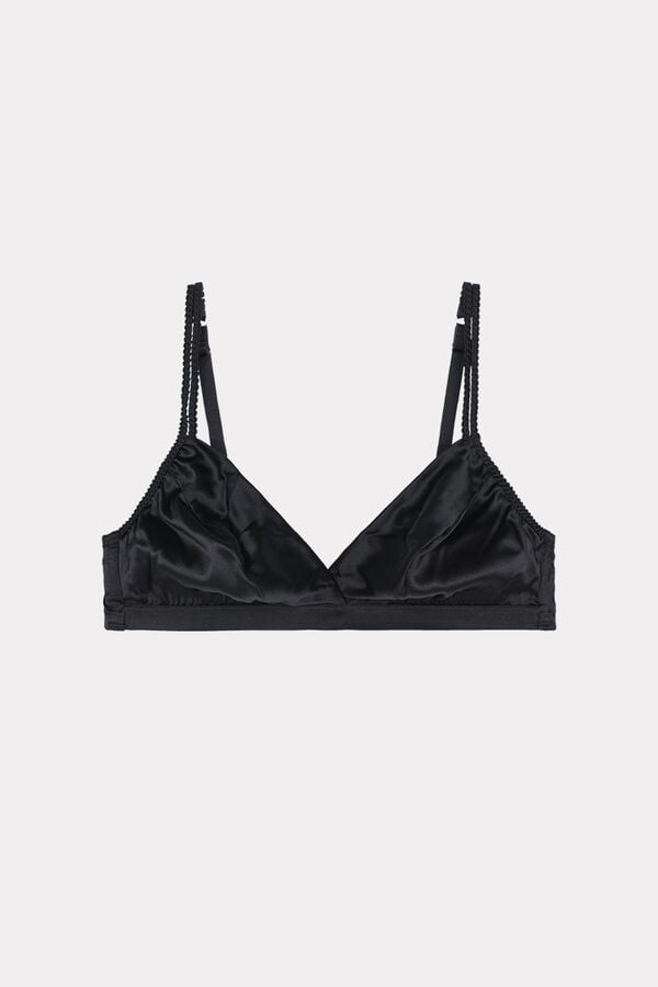 Intimssimi Emma Silk Triangle Bra μαυρα | GRZPD96308