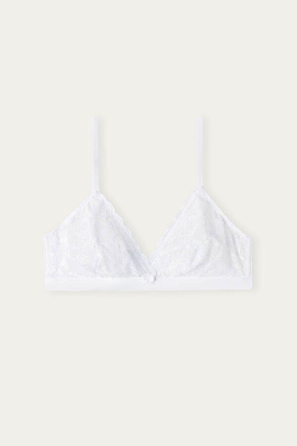 Intimssimi Emma Triangle Bra in δαντελα ασπρα | BGRSD27993