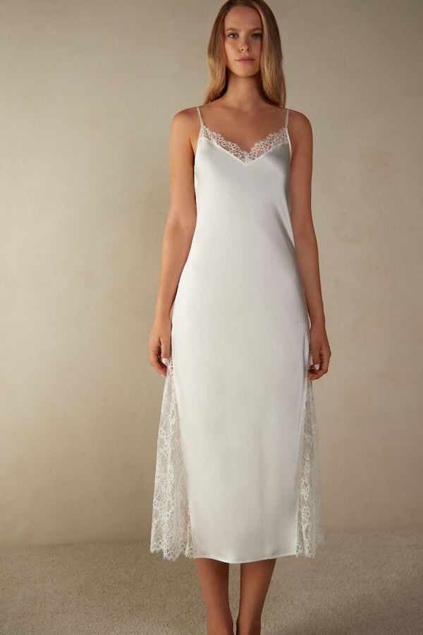 Intimssimi Eternal Love Silk Long Slip Ivory | GGREC94999