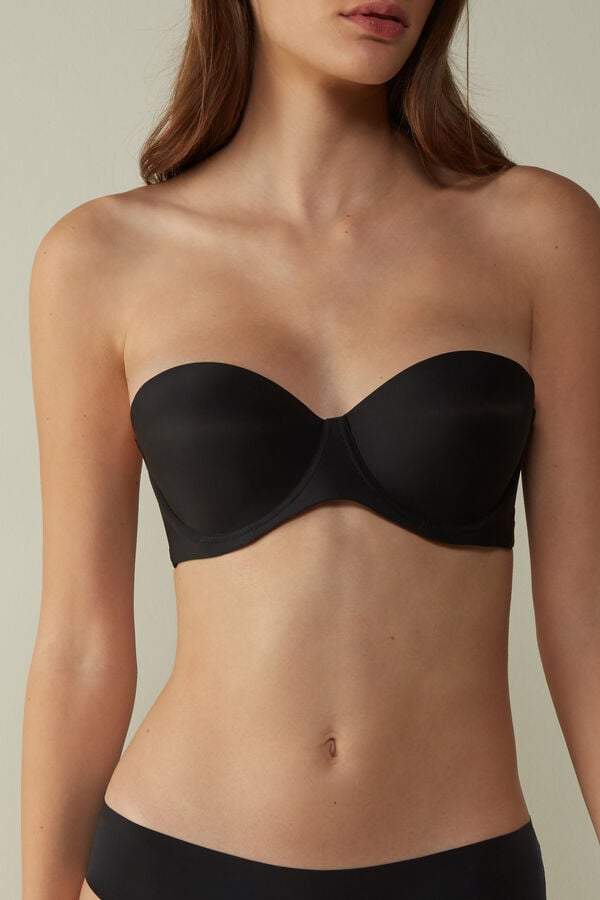 Intimssimi Giada Microfiber Bandeau Bra μαυρα | UGRND27904