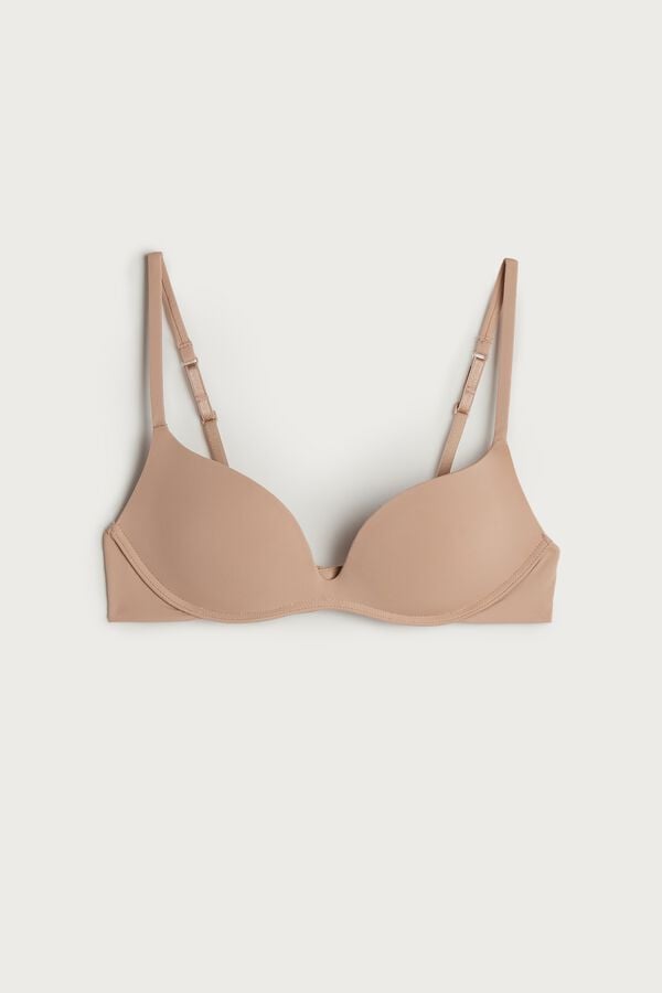 Intimssimi Gioia C-D Cup Microfiber Super Push-Up Bra Natural | GREAH23484