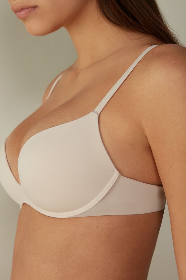 Intimssimi Gioia C-D Cup Microfiber Super Push-Up Bra Natural | SGRNY35551