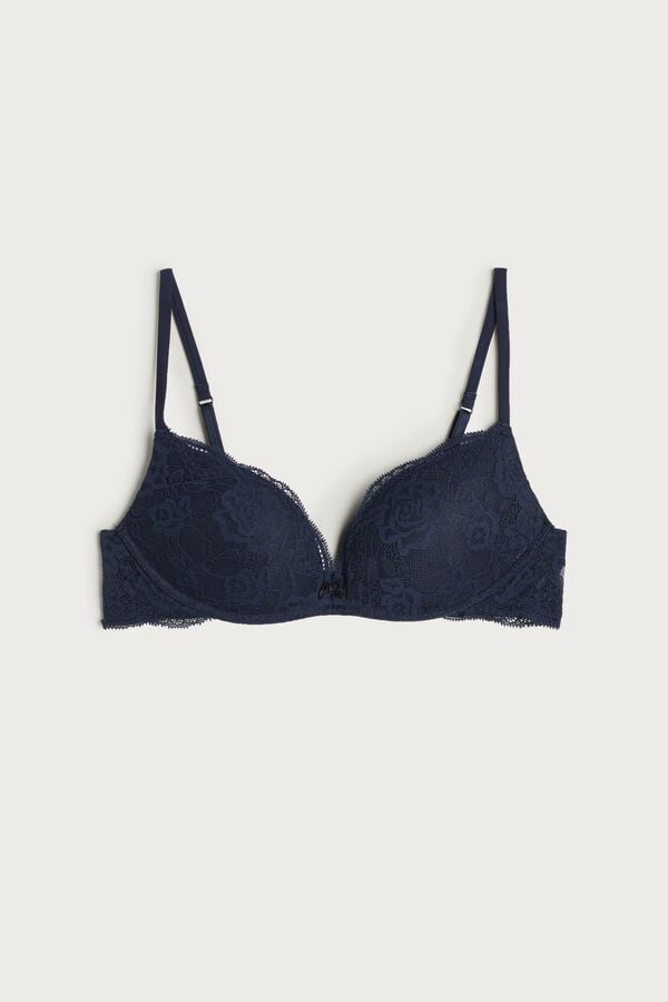 Intimssimi Gioia δαντελα Super Push-Up Bra μπλε | QGRUV21284