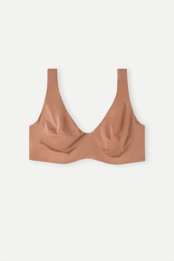 Intimssimi Greta Balconette Bra in Ultralight Microfiber Natural | GGRUC72019