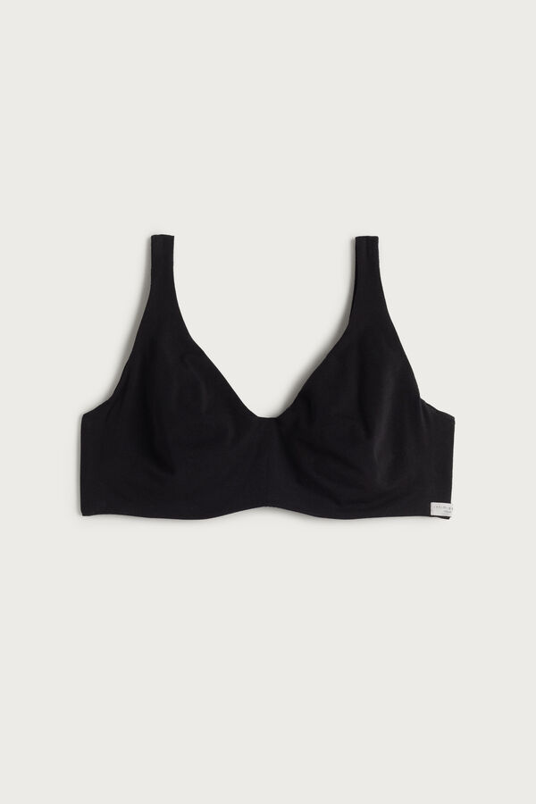 Intimssimi Greta Balconette Bra in βαμβακερα μαυρα | TGRPQ83885