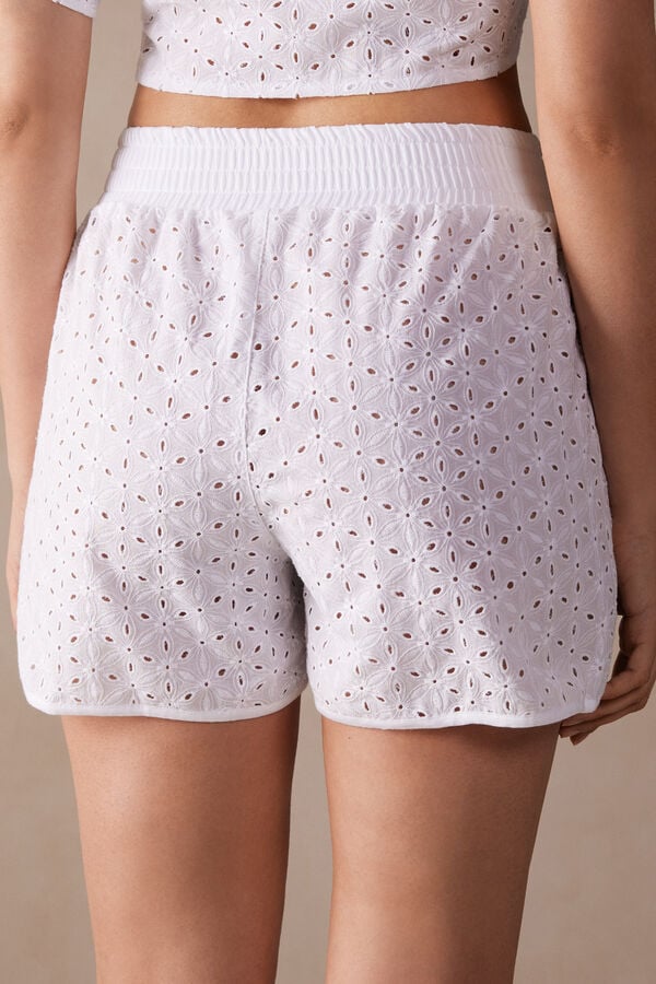 Intimssimi Hello Sunshine Sangallo δαντελα Shorts ασπρα | TGRPQ59104