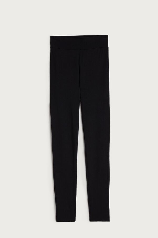 Intimssimi High-Waisted Micromodal Stirrup Leggings μαυρα | XGRBH94757