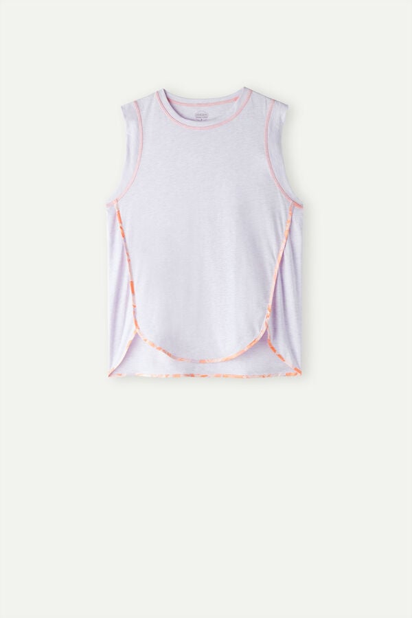 Intimssimi Iris and Apricot Ultrafresh Supima® βαμβακερα Tank Top Violet | FGRHY67731