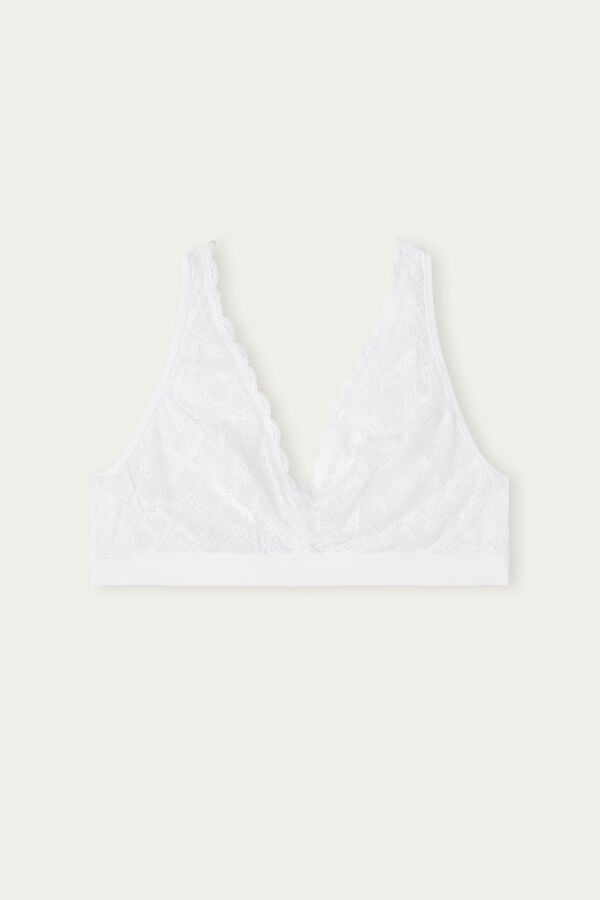 Intimssimi Lara Triangle Bra in δαντελα ασπρα | AGRWC76436