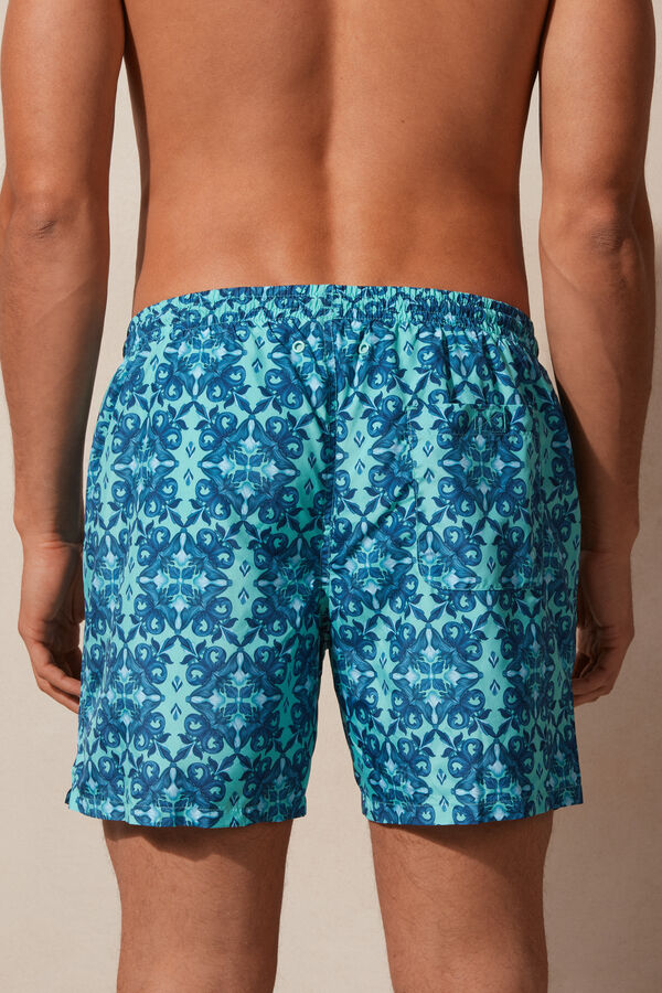 Intimssimi Light Blue Moroccan Print Swim Trunks μπλε | GRJBT99823