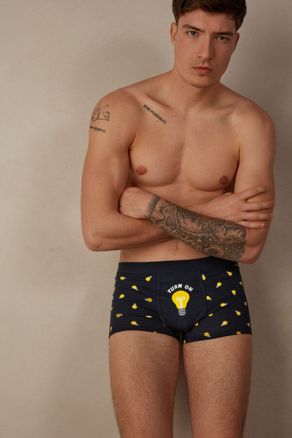 Intimssimi Light Bulb Boxers in Stretch Supima® βαμβακερα μπλε | GRZPD84256