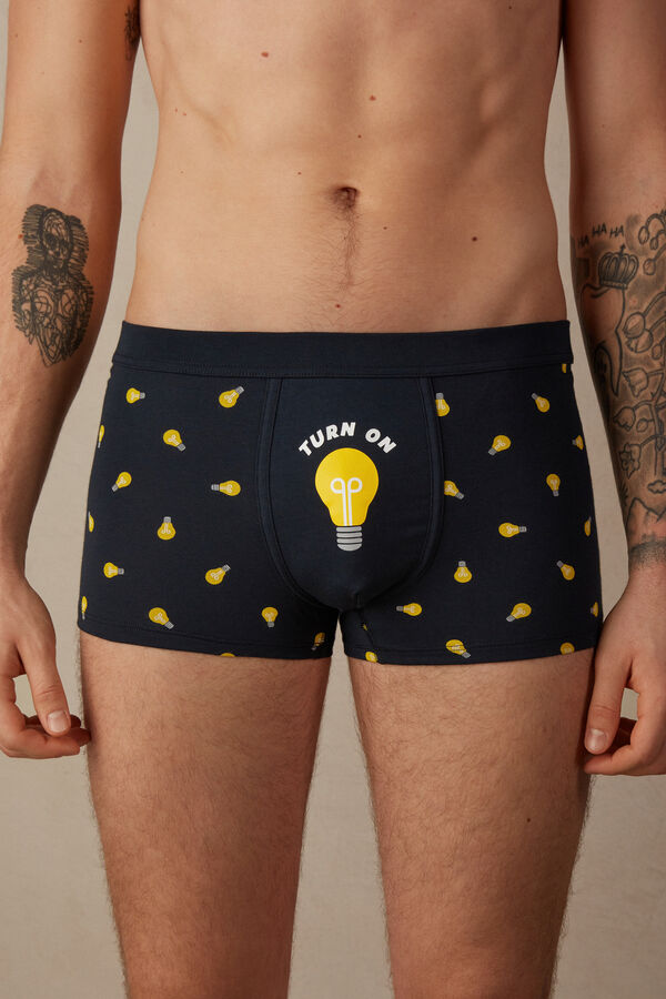 Intimssimi Light Bulb Boxers in Stretch Supima® βαμβακερα μπλε | GRZPD84256