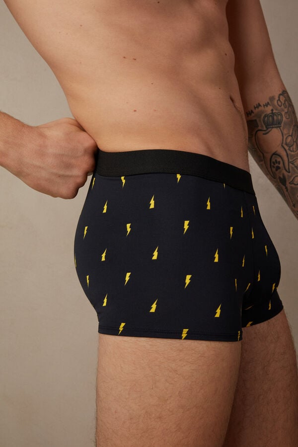 Intimssimi Lightning Bolt Boxers in Microfiber μαυρα | SGRNY96928