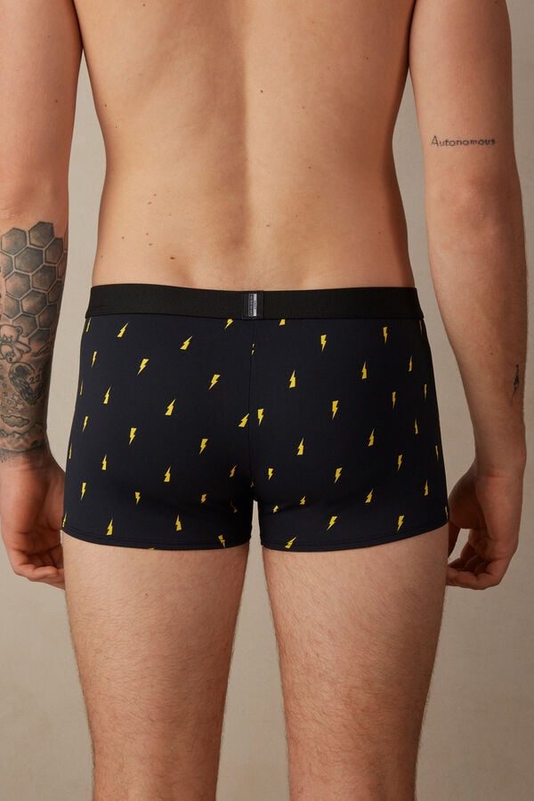 Intimssimi Lightning Bolt Boxers in Microfiber μαυρα | SGRNY96928