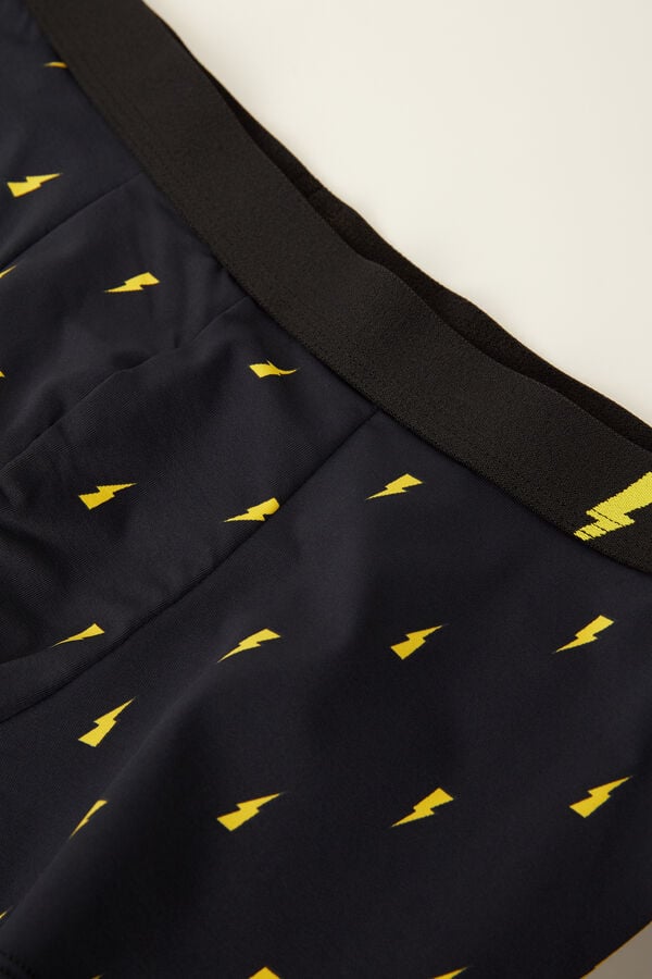 Intimssimi Lightning Bolt Boxers in Microfiber μαυρα | SGRNY96928