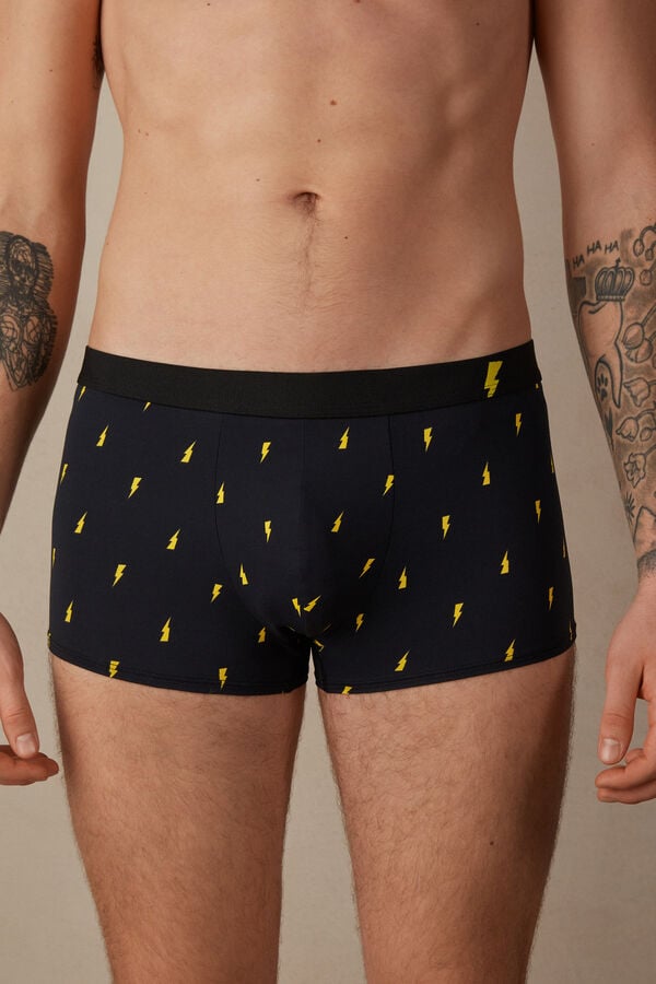 Intimssimi Lightning Bolt Boxers in Microfiber μαυρα | SGRNY96928