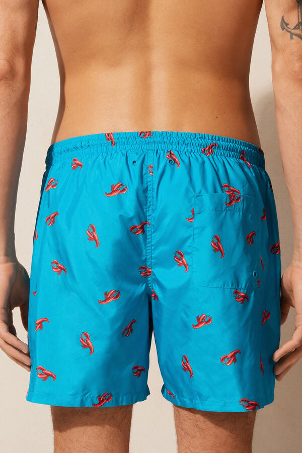 Intimssimi Lobster Print Swim Trunks μπλε | UGRTG76950