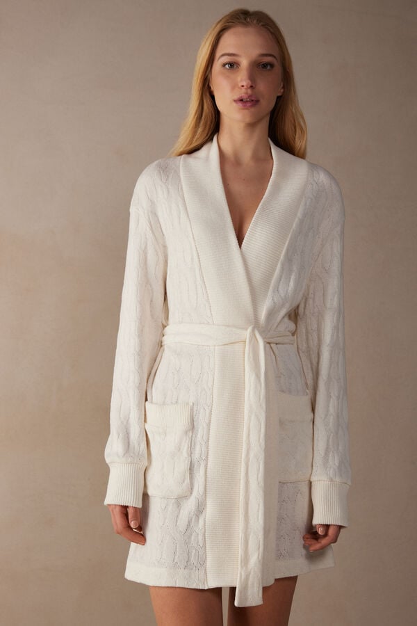 Intimssimi Lost in Fields Braided Robe ασπρα | TGRPQ81651