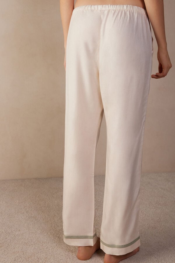 Intimssimi Lost in Fields Full Length Pants in Plain-weave Modal ασπρα | ZGRNQ59990