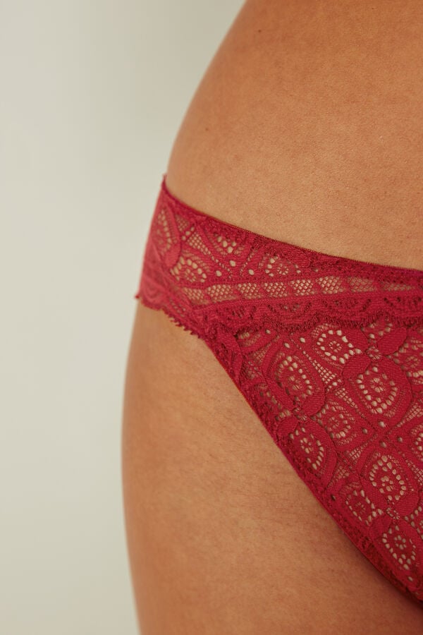 Intimssimi Low Rise δαντελα Panties κοκκινα | GRZPD95126