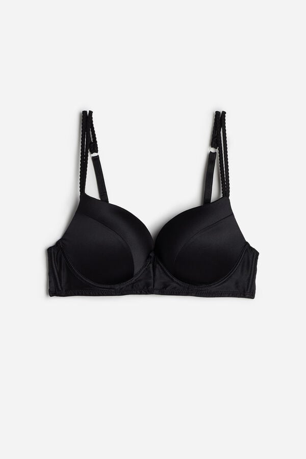 Intimssimi Mia Silk Super Push-Up Bra μαυρα | ZGRNQ29570