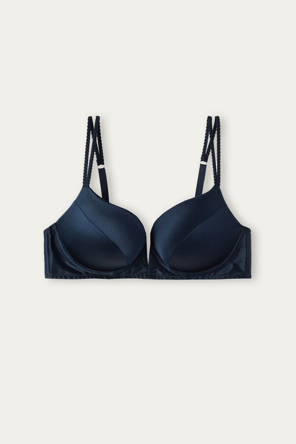 Intimssimi Mia Silk Super Push-Up Bra μπλε | LGRSX61577