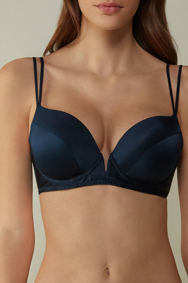 Intimssimi Mia Silk Super Push-Up Bra μπλε | LGRSX61577