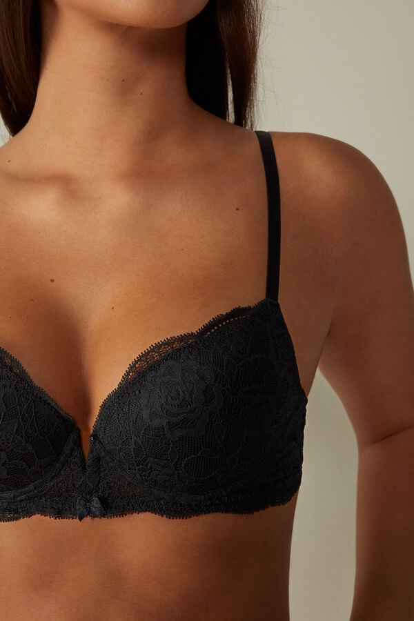 Intimssimi Mia δαντελα Super Push-Up Bra μαυρα | GRJZR67197