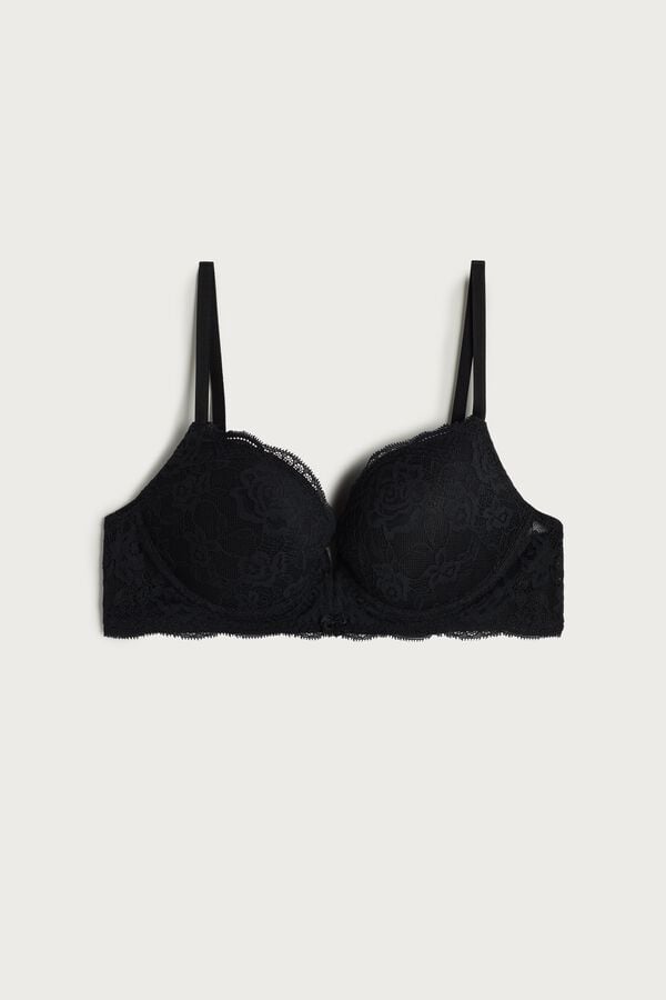 Intimssimi Mia δαντελα Super Push-Up Bra μαυρα | GRJZR67197