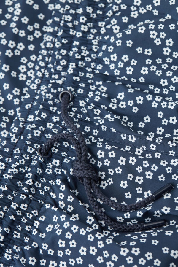 Intimssimi Micro Flower Print Swim Trunks μπλε | YGRVQ52779