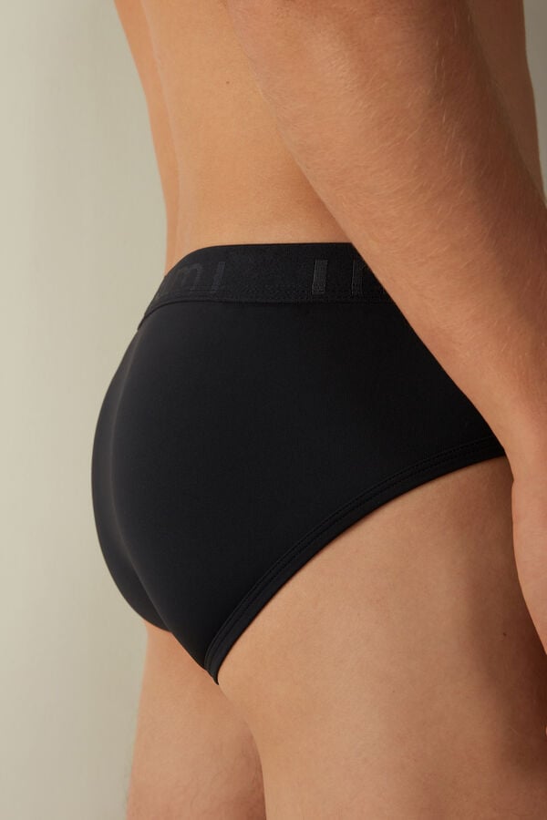 Intimssimi Microfiber Briefs with Logo Detail μπλε | LGRSX42705