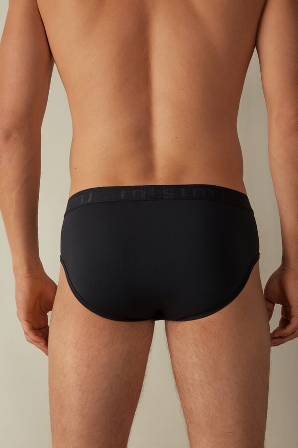 Intimssimi Microfiber Briefs with Logo Detail μπλε | LGRSX42705