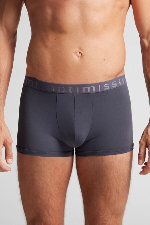 Intimssimi Microfiber Logo Boxer Shorts γκρι | GGRUC47757