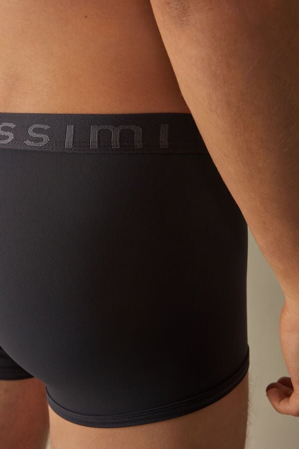 Intimssimi Microfiber Logo Boxer Shorts γκρι | GGRUC47757