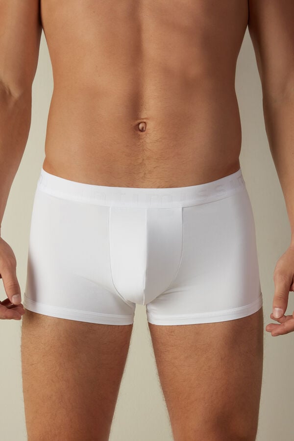 Intimssimi Microfiber Logo Boxer Shorts ασπρα | GRJZR81324