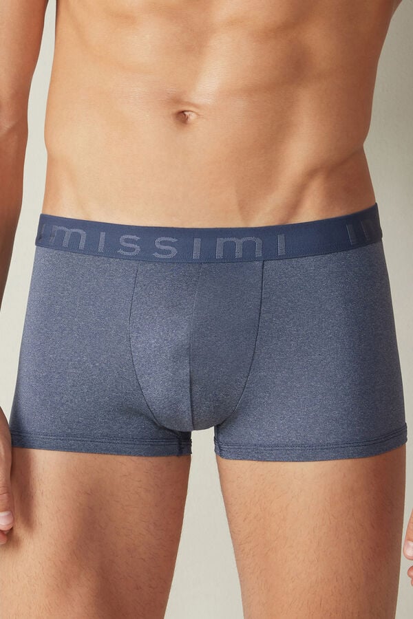 Intimssimi Microfiber Logo Boxer Shorts μπλε | GRNZX25613