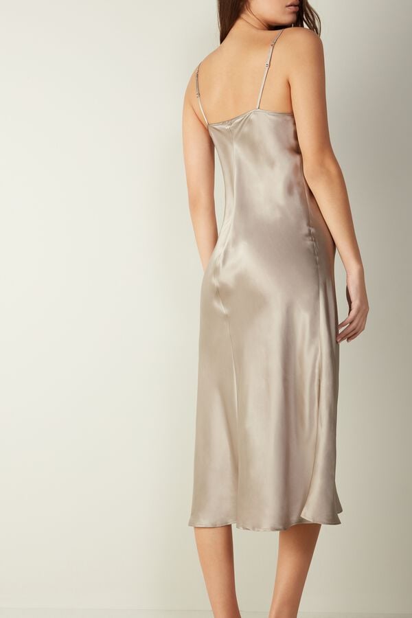 Intimssimi Midi-Length Slip in Silk Natural | UGRTG13265