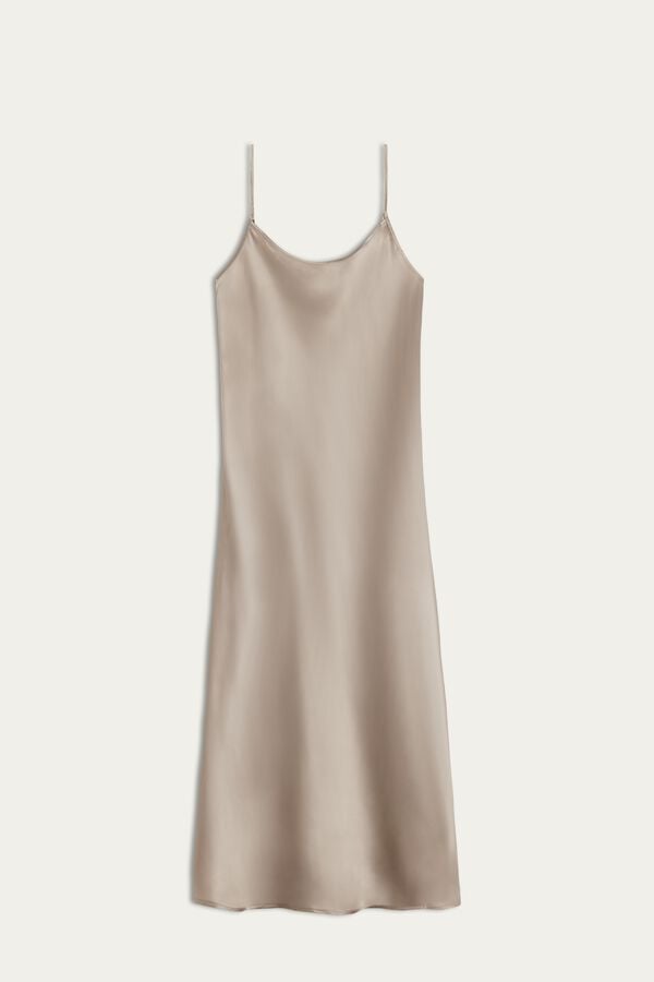 Intimssimi Midi-Length Slip in Silk Natural | UGRTG13265