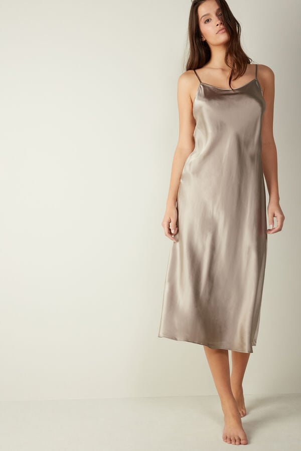 Intimssimi Midi-Length Slip in Silk Natural | UGRTG13265