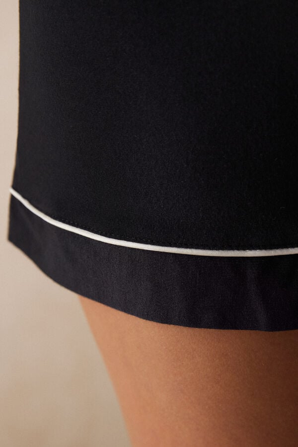 Intimssimi Modal Shorts with Contrast Trim μαυρα | GRNZX38700