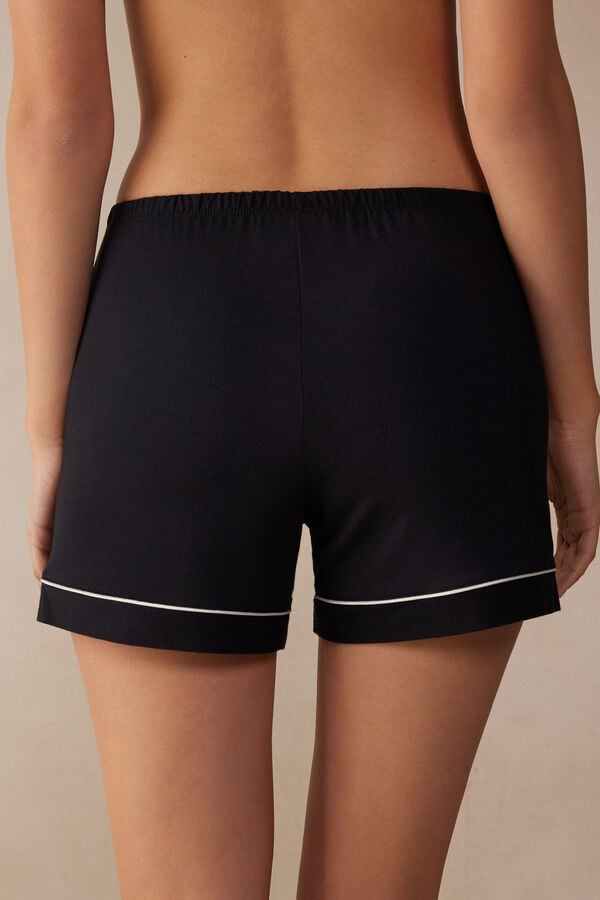 Intimssimi Modal Shorts with Contrast Trim μαυρα | GRNZX38700