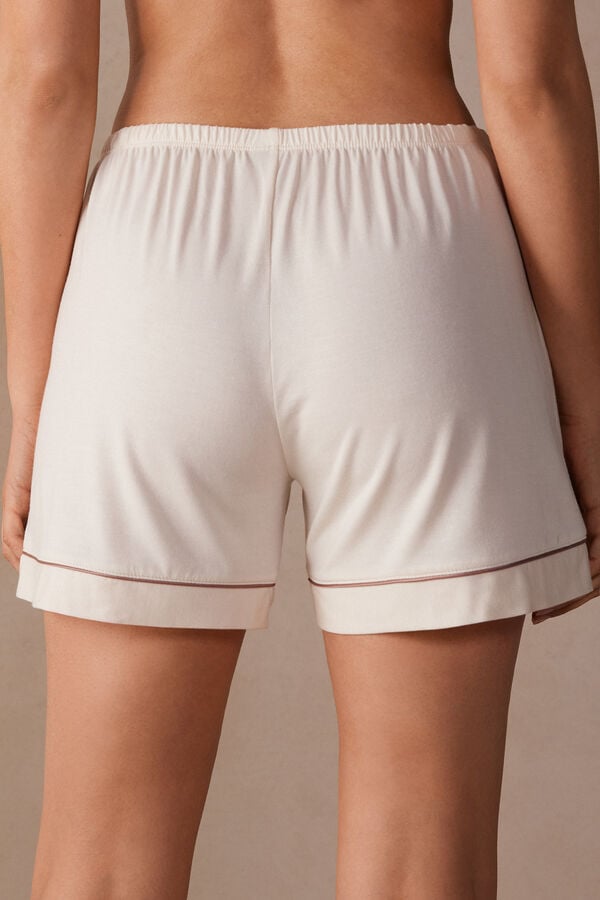 Intimssimi Modal Shorts with Contrast Trim Natural | MGRHR74932